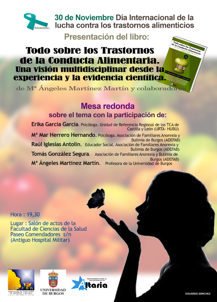 Todo sobre los trastornos de la conducta alimentaria 9 Cartel Presentacioin Libro TCA